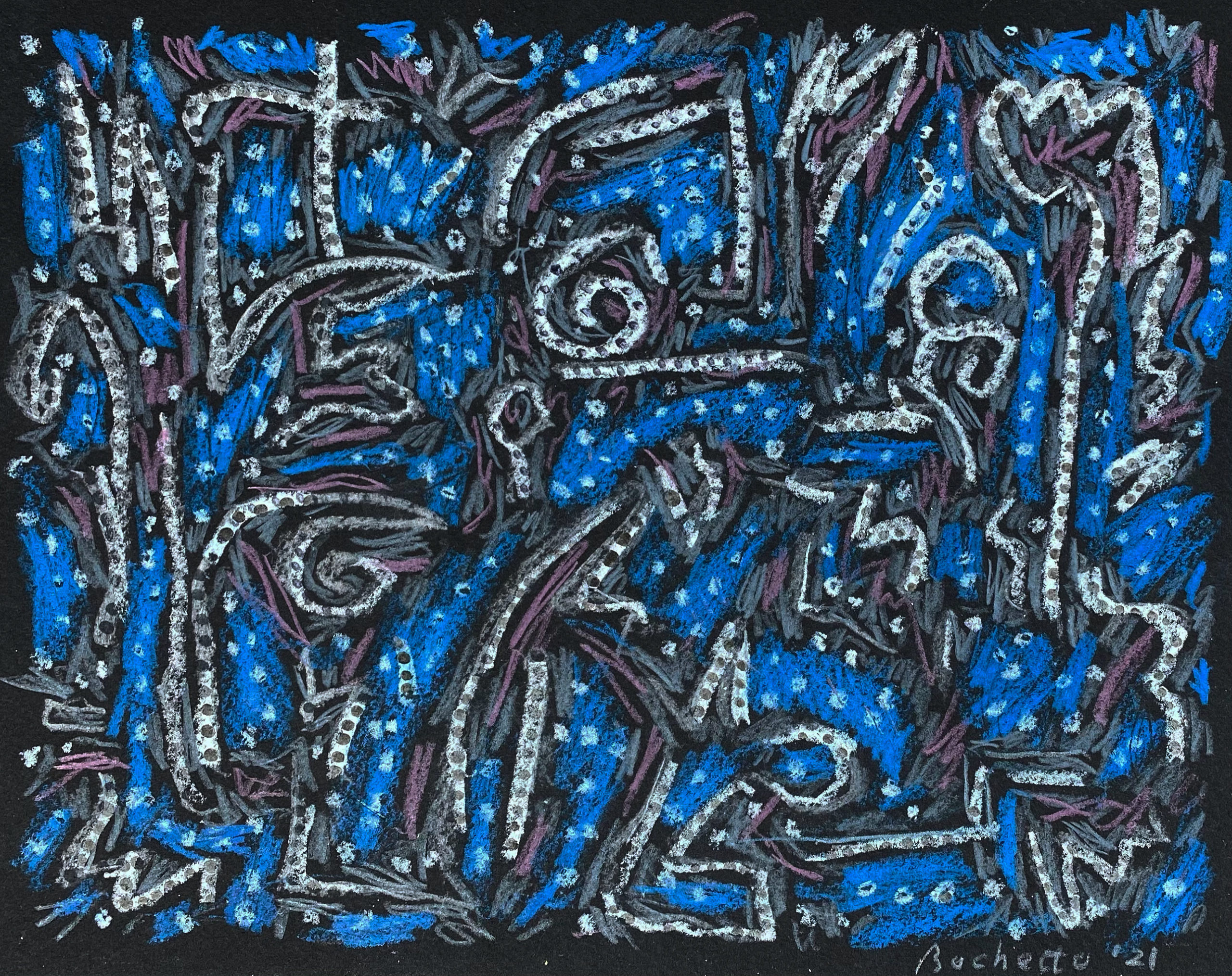 blue and silver garden