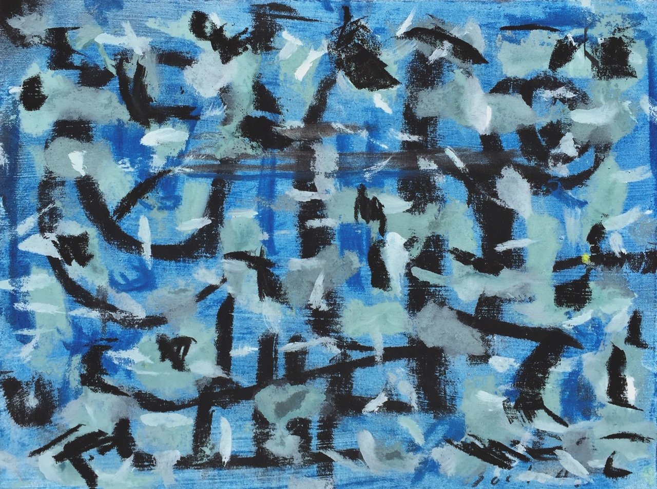 blue and black garden