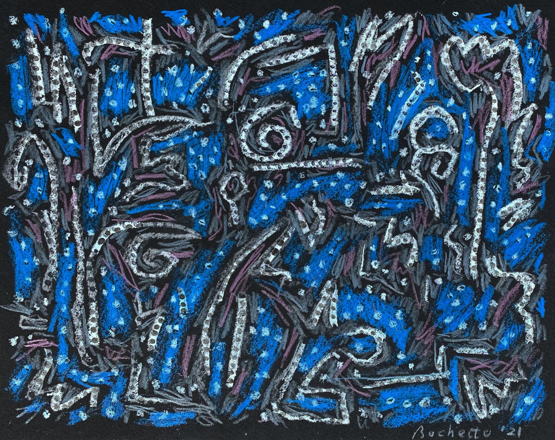 blue and silver garden