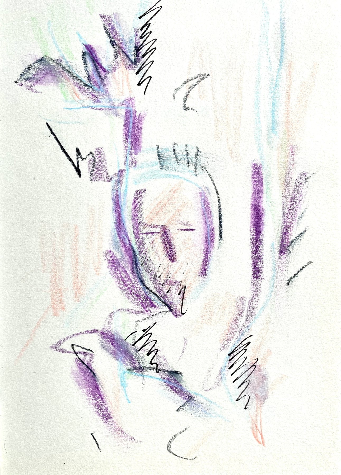 purple figure with child