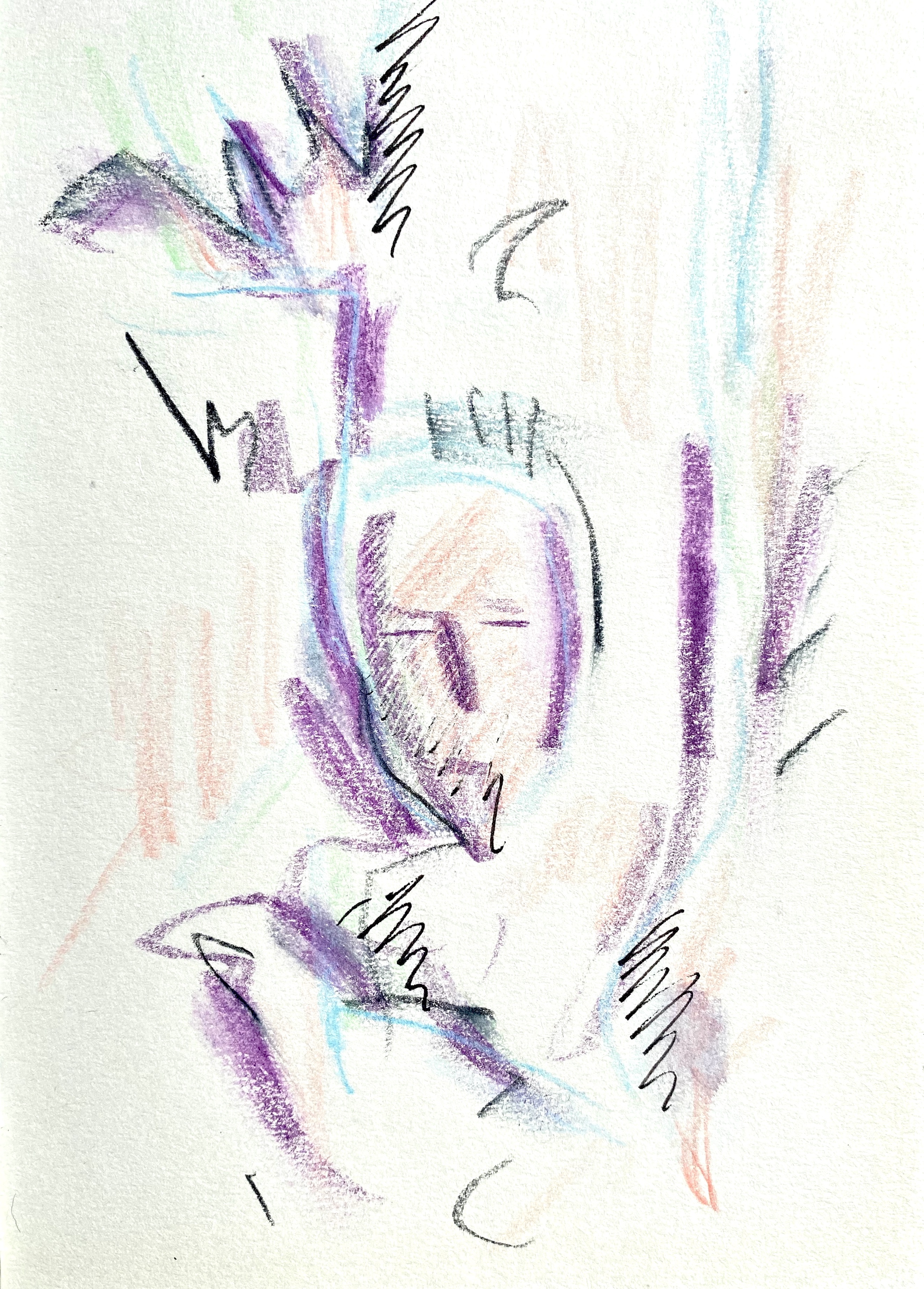 purple figure with child