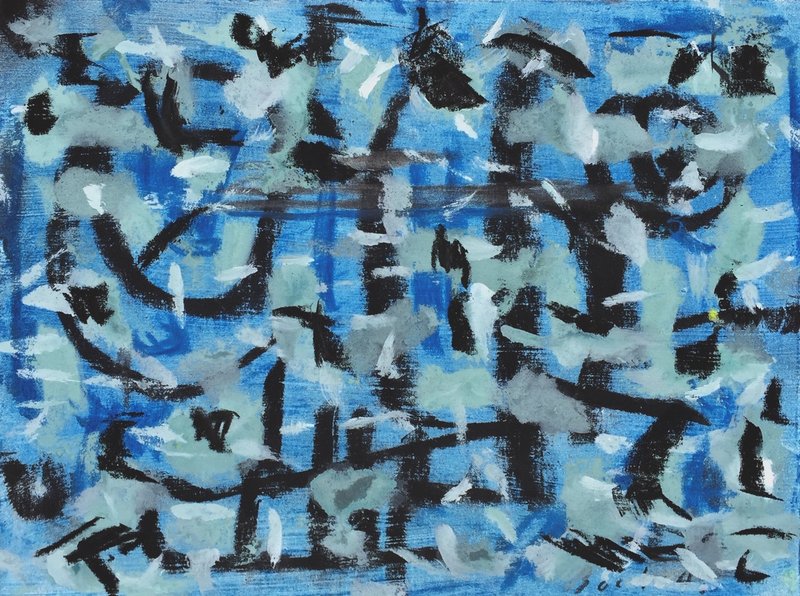 blue and black garden