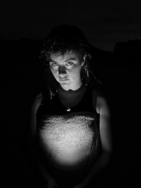 glowing girl