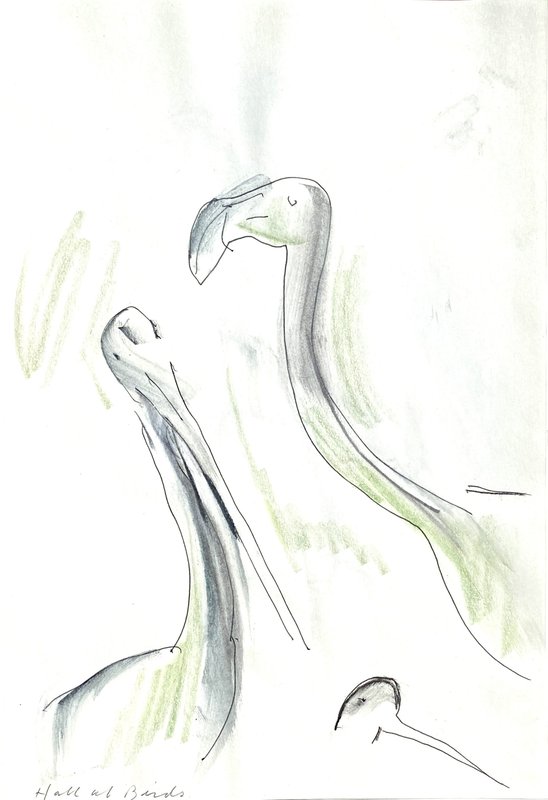 green birds