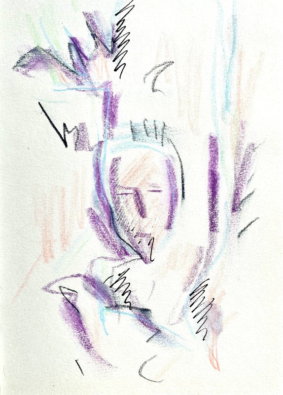 purple figure with child