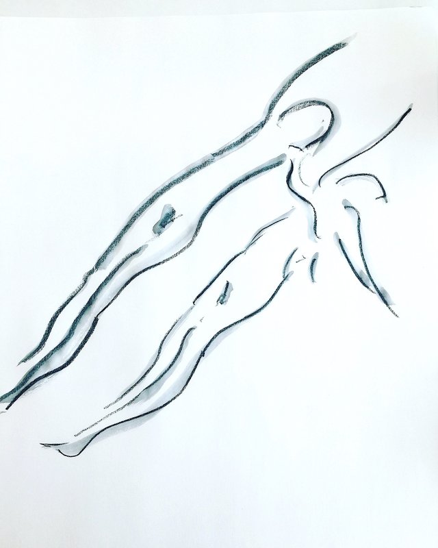 two swimmers